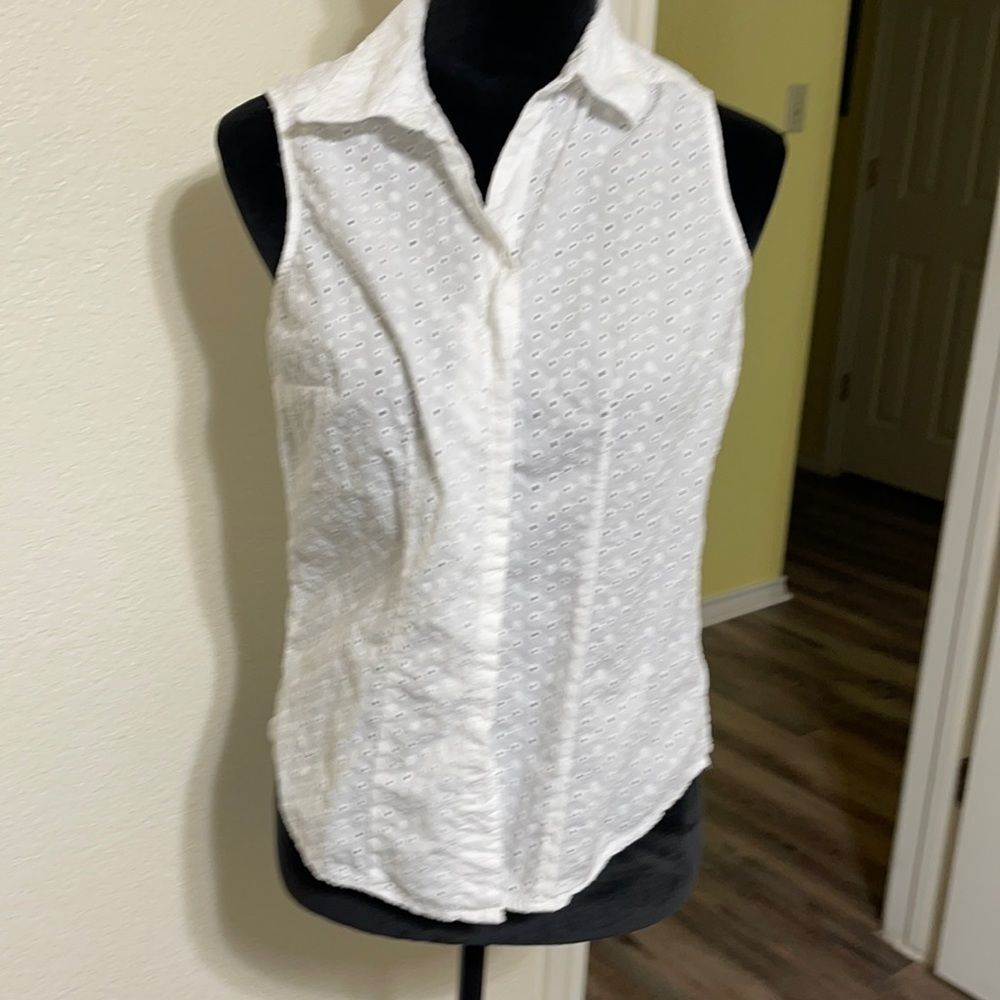 292 Button Up White Blouse